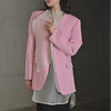 【顺丰包邮】01727 洛诗琳假两件设计感欧根纱拼接粉色西装外套226852 商品缩略图2
