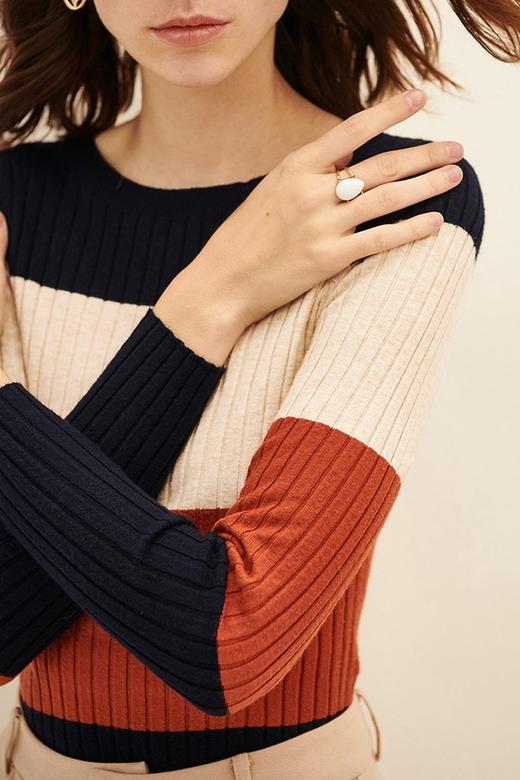 Kai & Kiera 时尚撞色简约百搭针织上衣 11070 商品图3