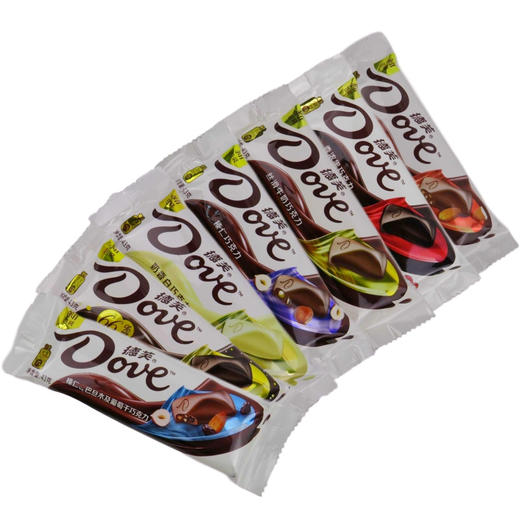 德芙丝滑牛奶巧克力榛仁香浓黑草莓抹茶42g/43g*12条盒装排块 商品图1