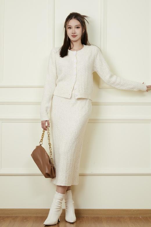 LNNNS 温柔气质绞花针织上衣半裙套装 18909 商品图2