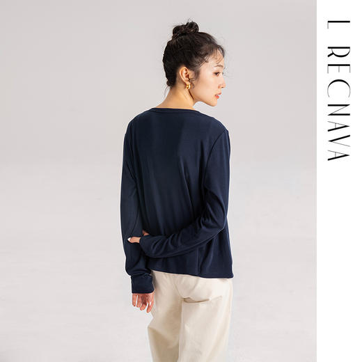 【天丝+羊毛】V领纽扣休闲针织开衫 柔软亲肤云朵身上穿 松弛感 通勤休闲外套 商品图7