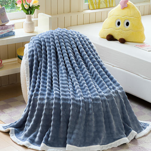 【家装氛围感新宠】泡泡绒法兰绒毯轻奢仿皮草托斯卡纳兔绒多功能办公室午睡毯子。ry 商品图6