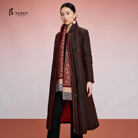 TANGY Collection/天意精品冬季新品中国风女士植物人羽绒服外套