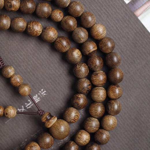 【青山特惠】8mm108颗 文莱 正区九分沉 野生料 沉香手串 28.1g C9009 商品图5