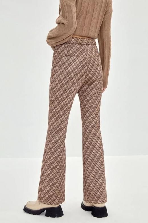 LED'IN 格纹复古微喇叭裤 19002 商品图4