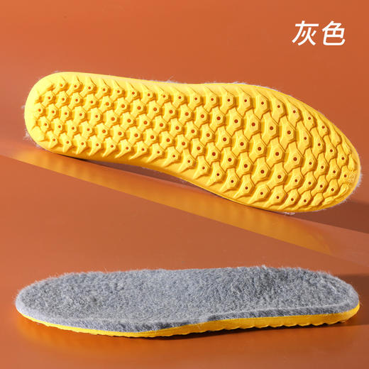 冬季【羊毛保暖鞋垫】透气吸汗加厚鞋垫 踩屎感pu鞋垫 舒适减震加绒鞋垫 商品图5