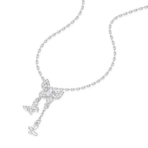 卡蒂罗/KADER 翩蝶引梦项链 星光蝴蝶造型轻奢高级感 精致简约个性ins冷淡风锁骨链 满钻璀璨闪耀 925银 商品图3