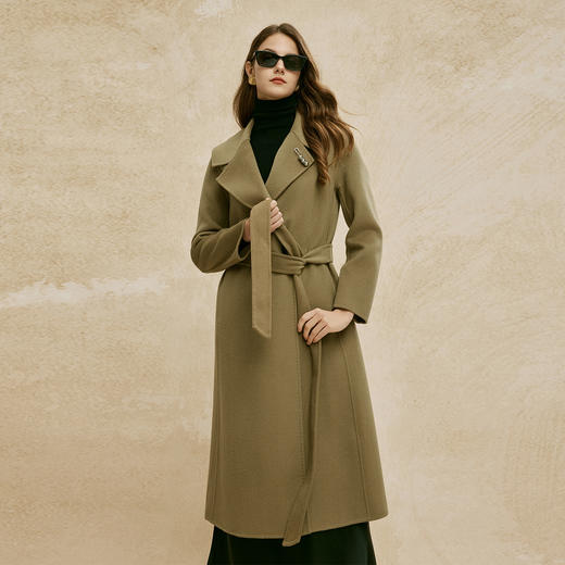 PH925斯尔丽斯尔丽24冬季新款双面羊毛大衣正肩修身大翻领显高显瘦大衣 商品图3