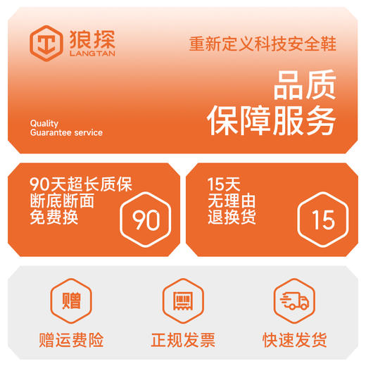 狼探劳保鞋男四季款4.0㎜凯夫拉底 防静电防砸防刺高端科技安全鞋 商品图6