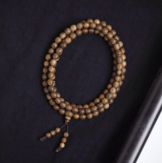 【青山特惠】8mm108颗 文莱 正区九分沉 野生料 沉香手串 28.1g C9009 商品图0