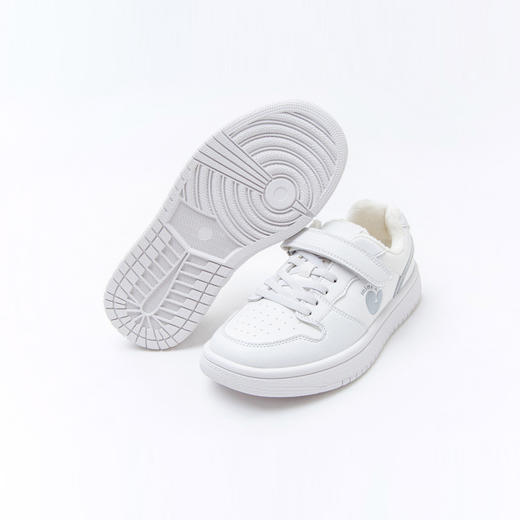 迷你巴拉加绒板鞋男女童防湿滑橡胶底耐磨好打理小白鞋板鞋 商品图2