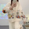 卡通法兰绒睡衣套装女冬季加厚公主风长袖开衫外穿保暖甜美家居服学生潮流新款睡衣可外穿家居服 商品缩略图3