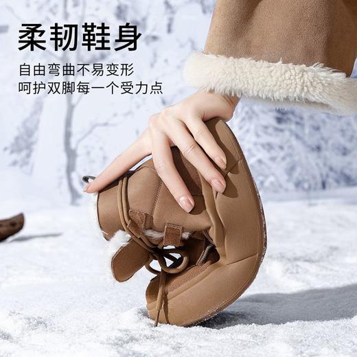 ZHR则则加绒加厚雪地靴2024冬季新款保暖柔韧棉鞋轻量舒适短筒鞋 商品图3
