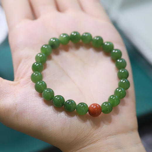 【宫里手串】和田玉碧玉单圈手串8mm 商品图2