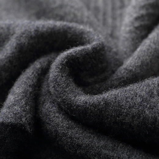 红览 100%纯羊毛衫男圆领拼色加厚提花毛衣宽松休闲针织打底衫2039 商品图1