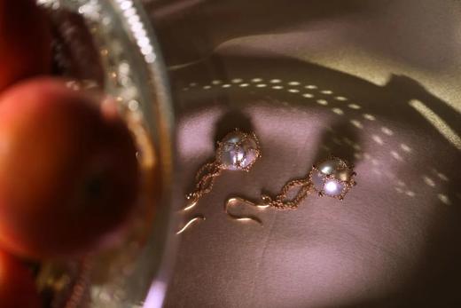 我最爱的，手工感和不完美 ｜ 黄金璎珞网海珠耳环 商品图5