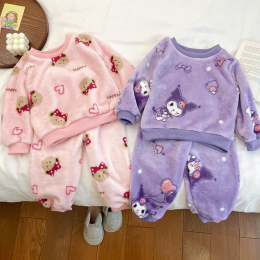 【佑族A类婴幼儿级儿童法兰绒家居服Y121套装】秋冬🍂降温保暖神器 😎 ✔️柔软细腻✔️舒适好看✔️重工品质✔️不含荧光剂！ 商品图3