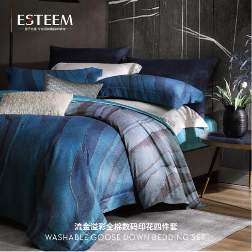 流金溢彩全棉数码印花四件套 商品图0