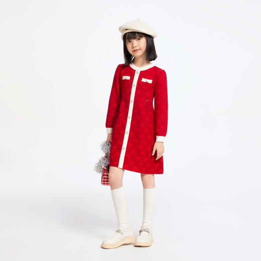 女童小香风毛衣裙冬季新款安奈儿童装实体店同款AG443853 商品图3