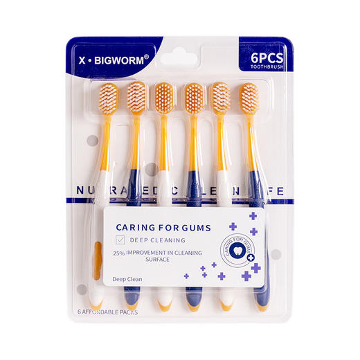 「19.9到手3套！共18支」山姆同款牙刷成人6支家庭清洁装呵护牙龈细软毛牙刷口腔护理 商品图4