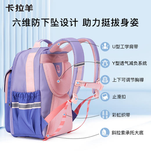 【云朵书包3.0轻盈版】卡拉羊六维防下坠小学1-3-6年级18L/20L云朵书包 星辉CX2237+CX2708 商品图3