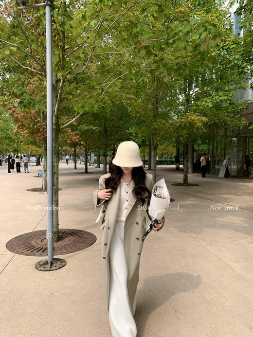 Read Nameless /豆绿色全羊毛双面呢大衣 2024/10/31 商品图8