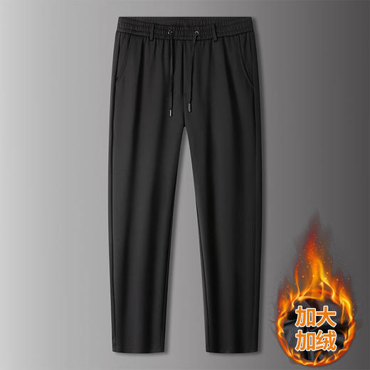 【特大码】【加绒】【新款DPS】大依优型大码松紧腰休闲裤直筒长裤男舒适弹力运动简约百搭加肥加大男装 商品图1