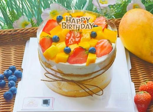 【接龙专享】1磅鲜果裸蛋糕（可写祝福语） 商品图0