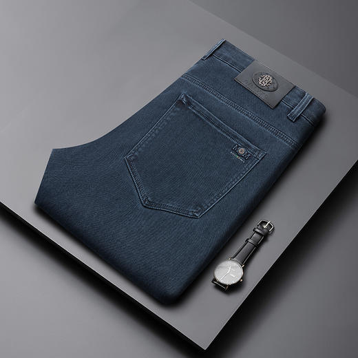 【新款DKP】大依优型大码牛仔裤直筒长裤男舒适弹力休闲商务简约百搭加肥加大男装 商品图0