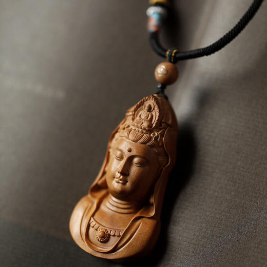 【青山特惠】老山檀【观音】吊坠 立体雕刻 s7 商品图6