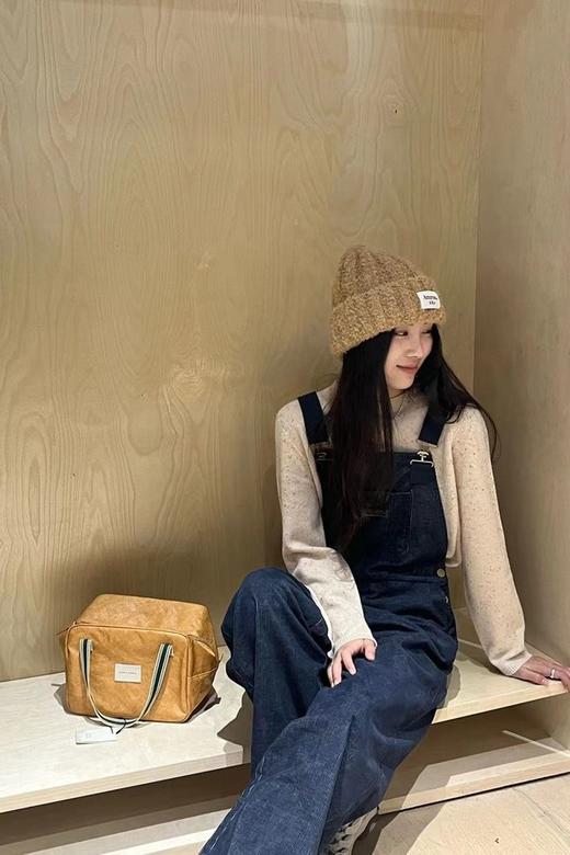 HAYES 绒感单宁色背带裤 19028 商品图3