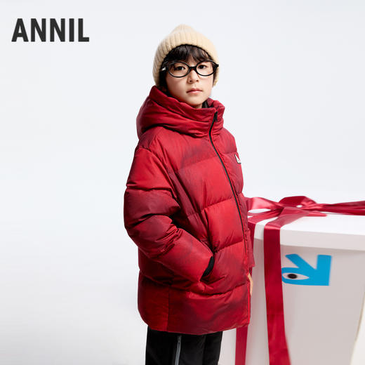 【极寒-15~-5℃】男童中长款羽绒服外套冬季新款安奈儿童装实体店同款AB445787 商品图2