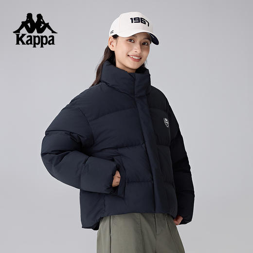 Kappa卡帕背靠背2024冬季新款短款面包服保暖防寒服运动羽绒服女 商品图0