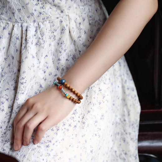 【青山特惠】6mm46颗老山檀原创【星瑶】双圈手串y36 商品图4