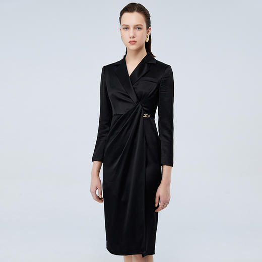 EITIE爱特爱秋季新款洋气修身显瘦百搭气质连衣裙7507214 商品图2