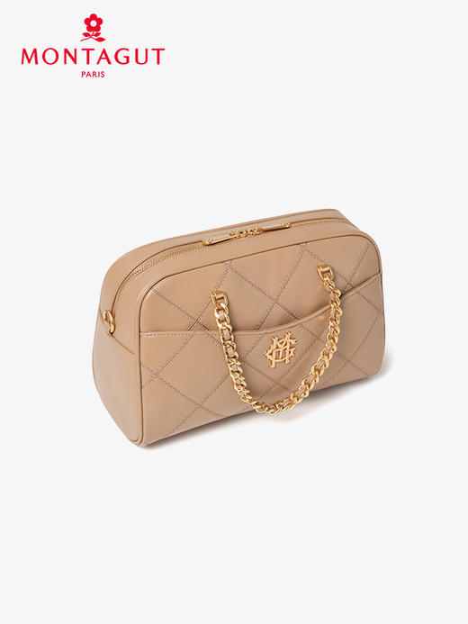 梦特娇女包新款羊皮枕头包高级感轻奢吉祥保龄球包手提斜挎包 商品图3