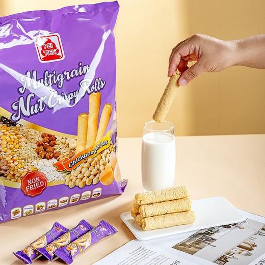 MM 山姆 北田（PeiTien）综合谷物坚果香脆卷（膨化食品）鹰嘴豆蛋黄口味 680g（10g*68） 商品图3