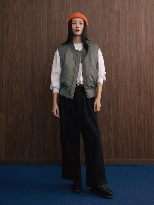 SUPERTOFU(SPTF)/YG-AW24-J158/保暖3M棉 条纹内衬 尼龙夹棉马甲 商品图1