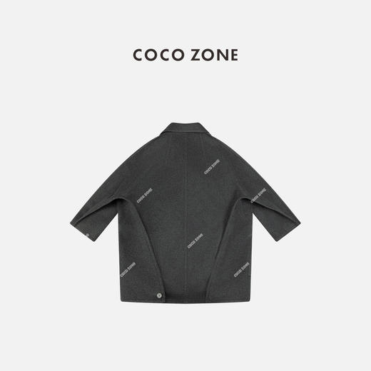 COCO ZONE 秋冬西装领中长款毛呢外套长袖上衣CC2C2248 商品图1