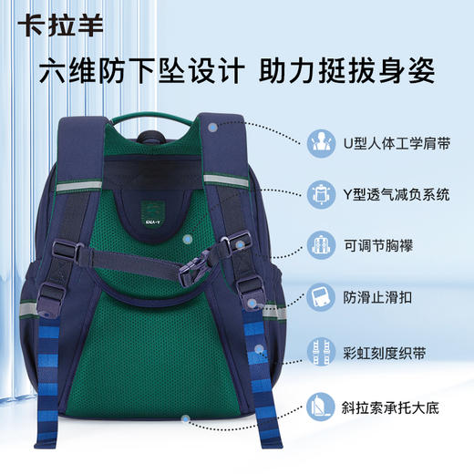 【云朵书包3.0轻盈版】卡拉羊六维防下坠小学1-6年级18L/20L云朵书包 卓越 CX2230+CX2700 商品图3