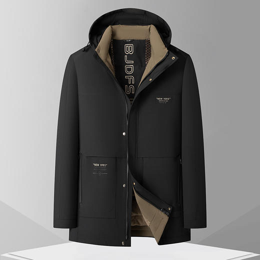 【可拆卸帽】【新款DPS】大依优型大码羽绒服鸭绒夹克外套加肥加大肥佬休闲商务上衣男士胖子 商品图2