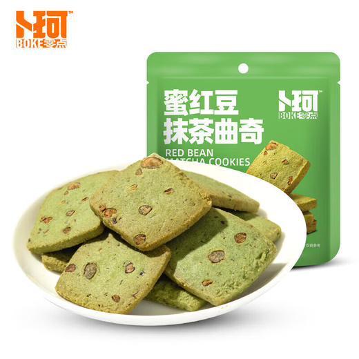 【鼎】卜珂 蜜红豆抹茶曲奇100g×6袋 商品图1