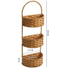 【浅咖色】娜家仿藤编二层挂墙篮 商品缩略图2