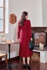 Le Malene 红色收腰风衣式连衣裙 19040 商品缩略图5