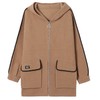 CC-10-5738加厚连帽毛呢外套女秋季中长款百搭大码新款时尚呢子大衣 商品缩略图4