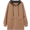 CC-10-5752连帽毛呢外套韩版宽松拉链开衫女士秋冬季时尚休闲大码胖MM上衣潮 商品缩略图4