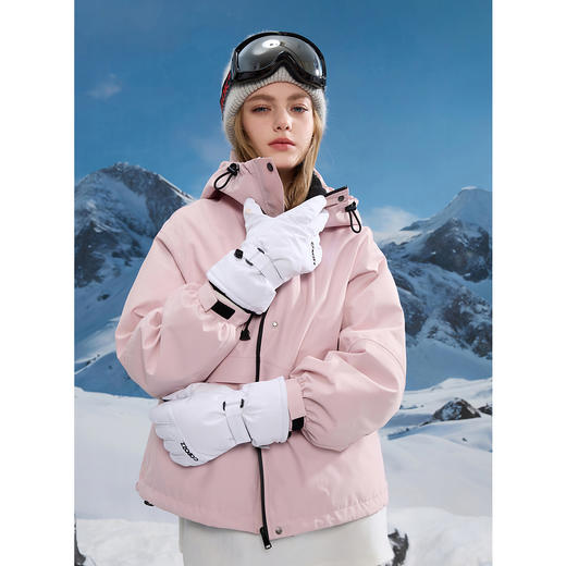 三彩2024冬季新款极寒鹅绒冲锋衣三防连帽白鹅绒外套户外工装女M 商品图3