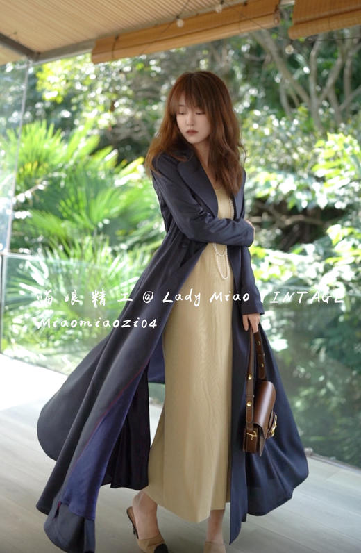 #1411【复团】喵娘精工@1411_M63《伦敦旧事》复古优雅霍格沃茨风格大摆风衣裙 商品图8