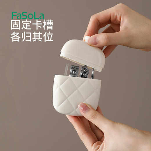 FaSoLa指甲剪套装女剪指甲刀可爱斜口家用便携修脚指甲钳挖耳勺修甲套装 商品图6