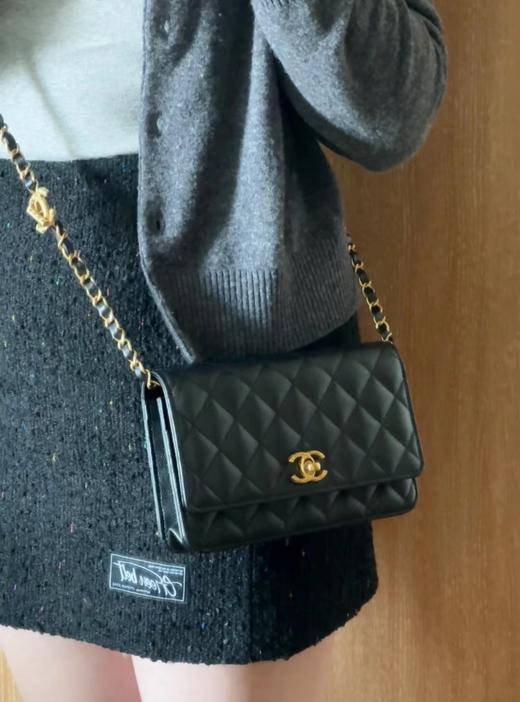 香奈儿-23b全新可调节链条款woc发财包黑色（HH） 商品图1